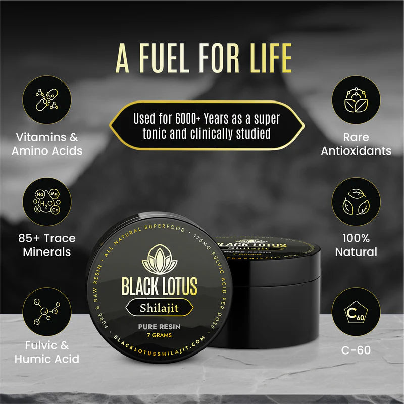 Black Lotus | Pure Shilajit Resin | 10 Grams