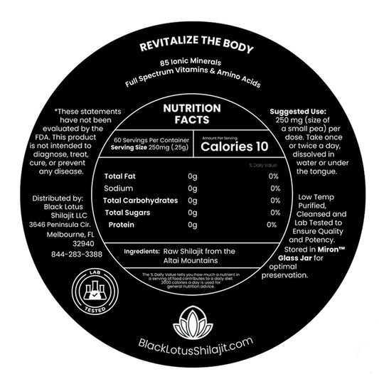 Black Lotus | Pure Shilajit Resin | 10 Grams
